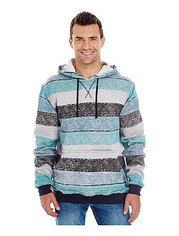 Burnside - Sweat à capuche motif/style rayé
