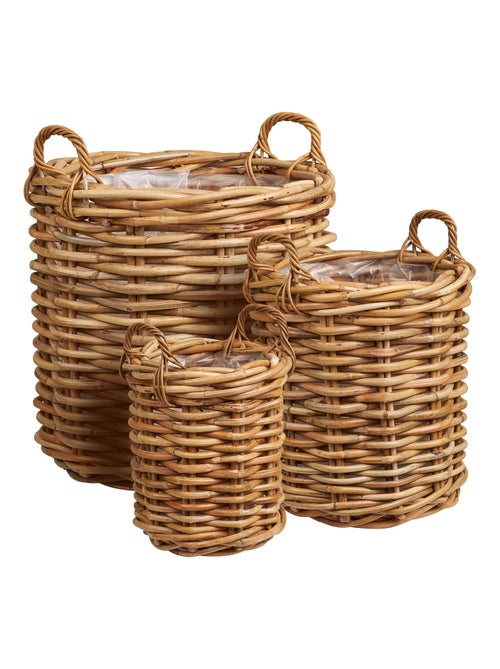 Burton Baskets - Paniers en rotin kubu, lot de 3, nature - Kiabi