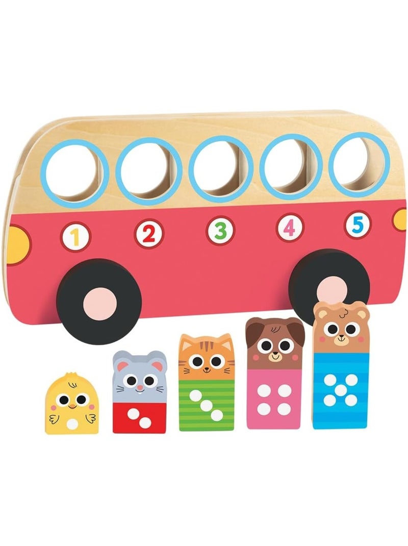 Bus de comptage 1 à 5 Rouge - Kiabi