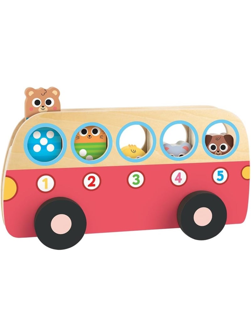 Bus de comptage 1 à 5 Rouge - Kiabi