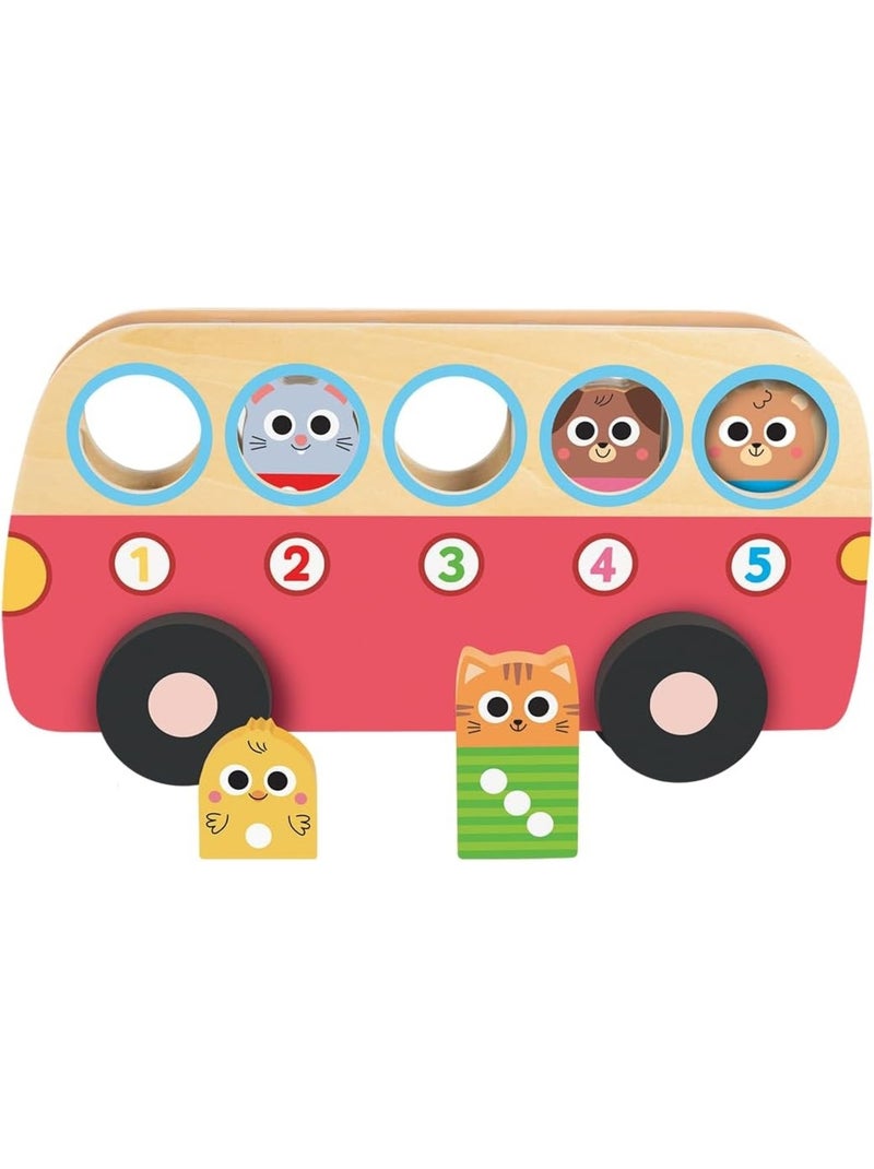 Bus de comptage 1 à 5 Rouge - Kiabi