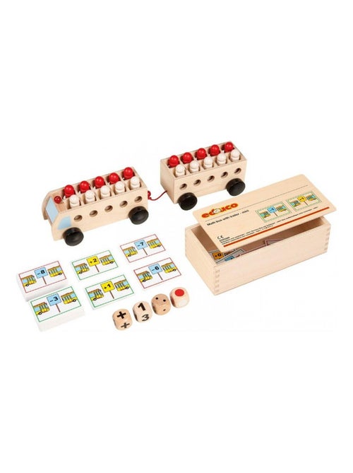 Bus mathématique avec remorque - mini - jeu Montessori - Kiabi