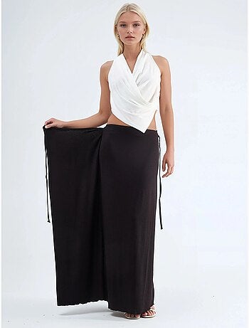 Busem jupe longue à taille haute avec détail noué