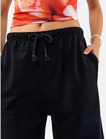 Pantalon de jogging en mélange de coton à jambe droite pour femme busem