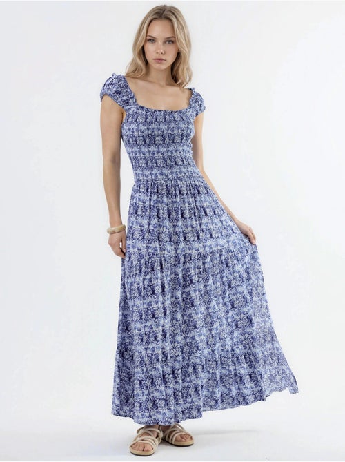 Busem robe longue à imprimé paisley et col carré - Kiabi Busem robe longue à imprimé paisley et col carré - Kiabi