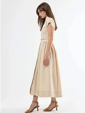 Busem robe midi à ceinture avec col chemise