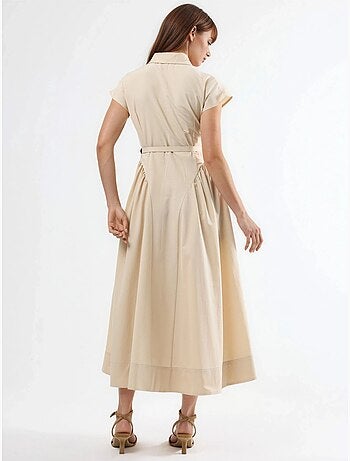 Busem robe midi à ceinture avec col chemise