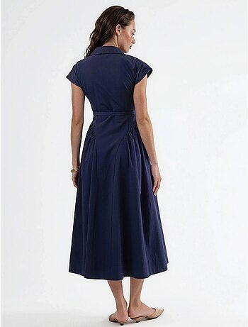 Busem robe midi à ceinture avec col chemise