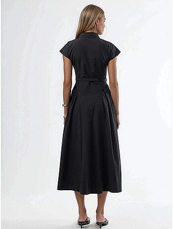 Busem robe midi à ceinture avec col chemise