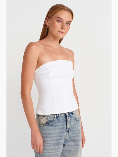 Bustier à basque ajusté dilvin - Kiabi Bustier à basque ajusté dilvin - Kiabi