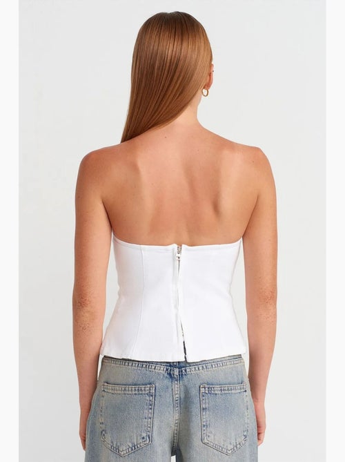 Bustier à basque ajusté dilvin - Kiabi Bustier à basque ajusté dilvin - Kiabi