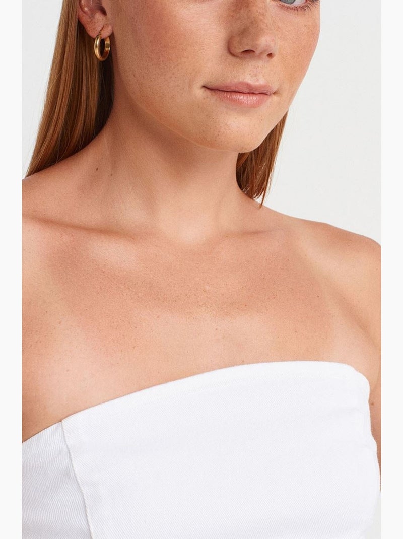 Bustier à basque ajusté dilvin Blanc - Kiabi