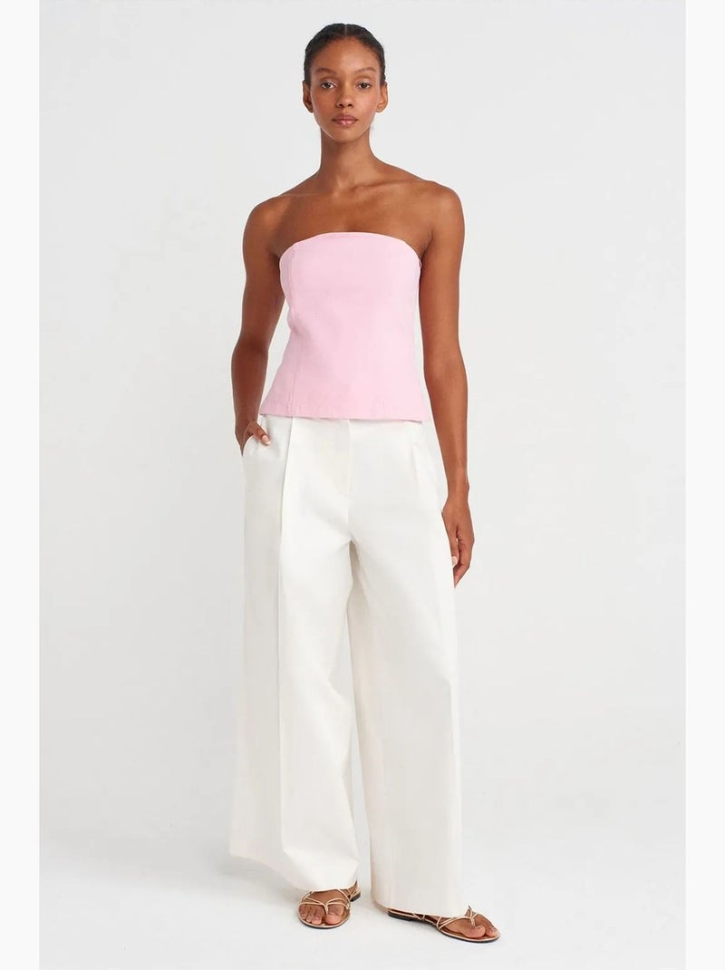 Bustier à basque ajusté dilvin Rose clair - Kiabi