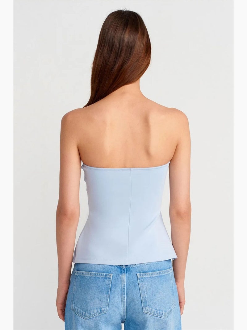 Bustier ajusté dilvin Bleu ciel - Kiabi
