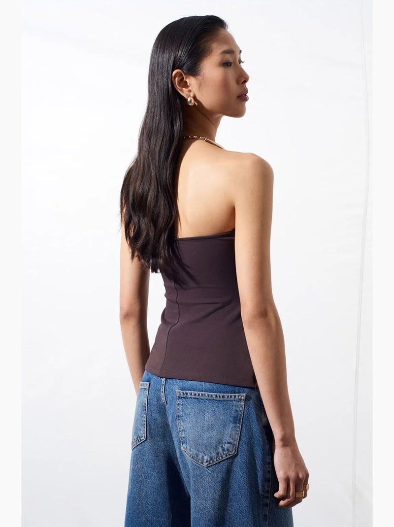 Bustier ajusté dilvin Marron chocolat - Kiabi