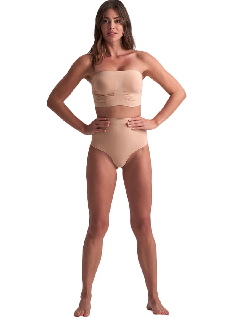 Bustier brassière tubulaire sans coutures Soft Touch Beige - Kiabi