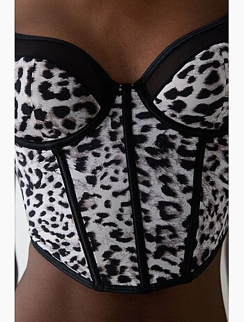 Bustier corset léopard penti