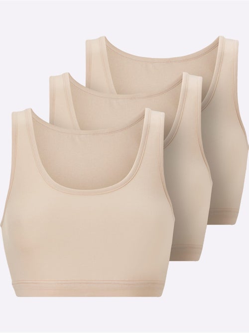Bustier Côtes Fines - Taille Standard - Witt - Lot de 3 - Kiabi
