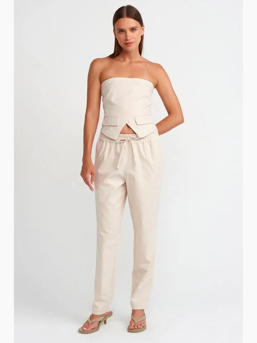Bustier court ajusté zippé dilvin - Kiabi Bustier court ajusté zippé dilvin - Kiabi