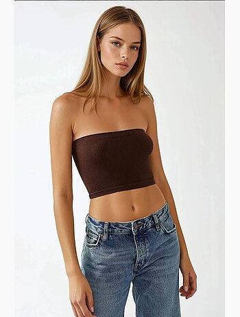 Bustier court côtelé ajusté hiccup