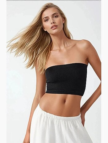Bustier court côtelé ajusté hiccup