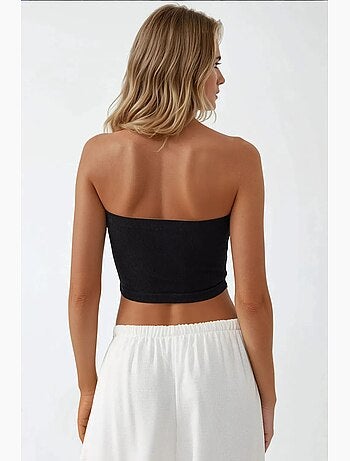 Bustier court côtelé ajusté hiccup