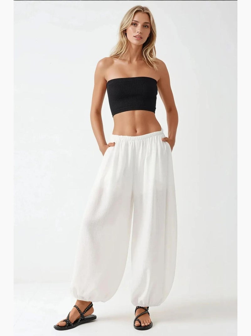 Bustier court côtelé ajusté hiccup Noir - Kiabi
