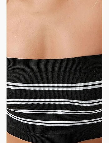 Bustier court rayé côtelé hiccup