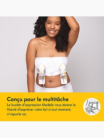 Bustier d’expression Medela Hands-free - Soutien-gorge bustier mains libres pour tire-laits