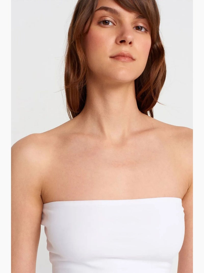 Bustier en jersey ajusté dilvin Blanc - Kiabi