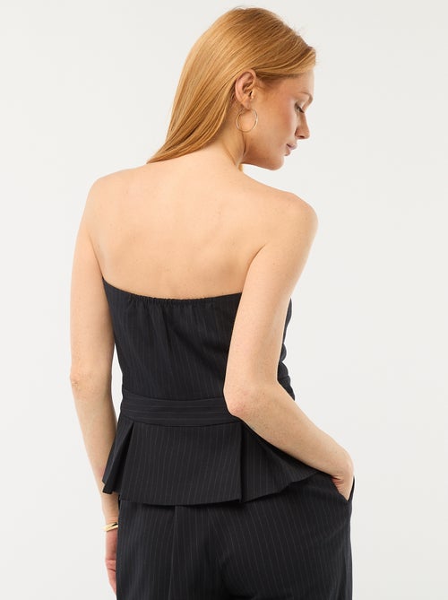 Bustier esprit gilet de costume - Kiabi