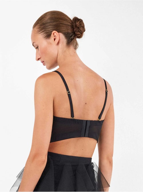 Bustier noir à paillettes au design éblouissant - Kiabi Bustier noir à paillettes au design éblouissant - Kiabi