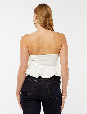 Bustier uni effet boule