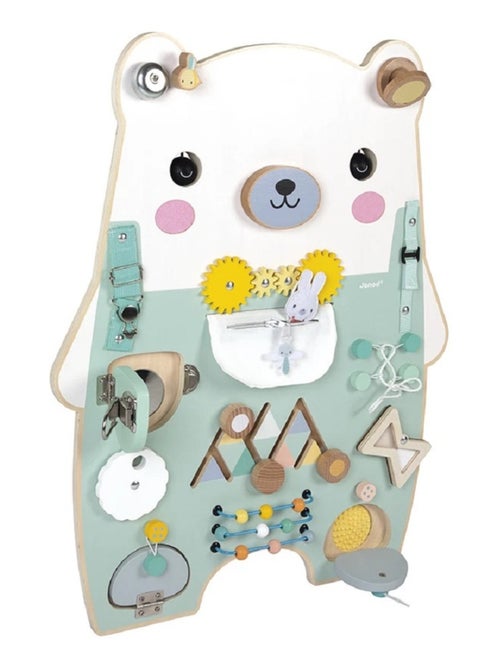 Busy-board Ourson en bois - Kiabi