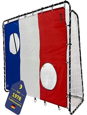 But de football 213 x 152 x 76 cm en noir avec cible de tir "France