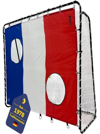 But de football 213 x 152 x 76 cm en noir avec cible de tir "France"