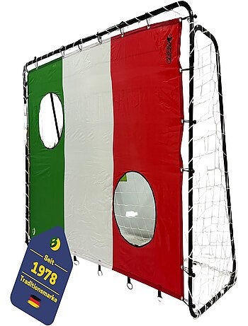 But de football 213 x 152 x 76 cm en noir avec cible de tir "Italie