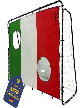 But de football 213 x 152 x 76 cm en noir avec cible de tir "Italie"