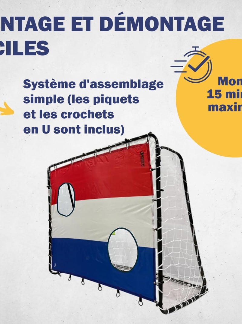 But de football 213 x 152 x 76 cm en noir avec cible de tir "Pays Bas" Multicolore - Kiabi