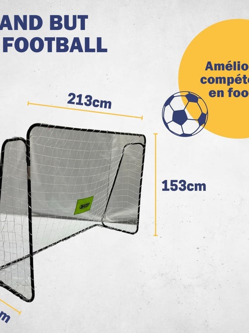 But de football 213 x 152 x 76 cm en noir - Kiabi But de football 213 x 152 x 76 cm en noir - Kiabi