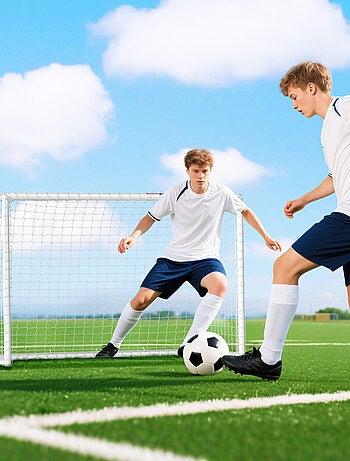 But de football cage de foot but futsal - dim. 180L x 92l x 124H cm - PVC blanc