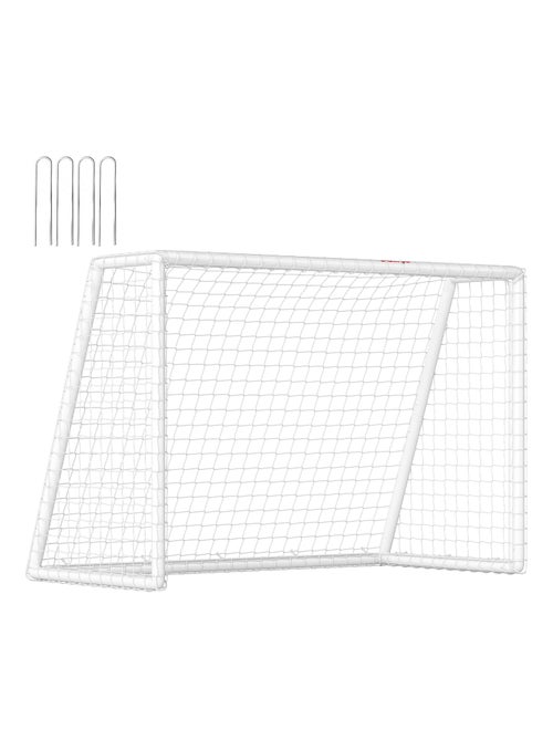 But de football cage de foot but futsal - dim. 180L x 92l x 124H cm - PVC blanc - Kiabi