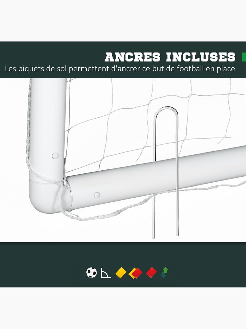 But de football cage de foot but futsal - dim. 2,4L x 0,9l x 1,8H m - PVC blanc Blanc Blanc - Kiabi