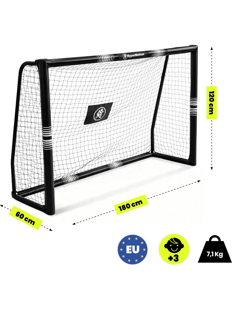 But de football HyperMotion 180 x 120 cm - Cage avec Filet et Ancrages Noir - Kiabi