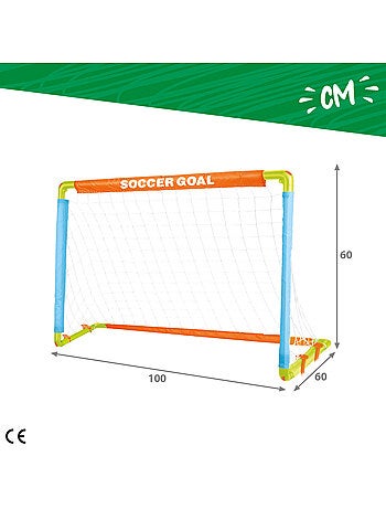 But de football pour enfants avec ballon, gonfleur et piquets fun area!