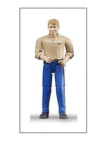 Bworld - Homme Blond avec pantalon bleu