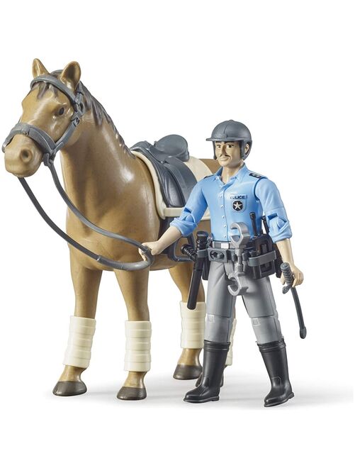 Figurine Bworld : Policier avec son chien - Jeux et jouets Bruder - Avenue  des Jeux