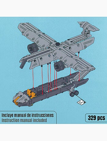 Bym jouet détachable avion militaire 329 pièces