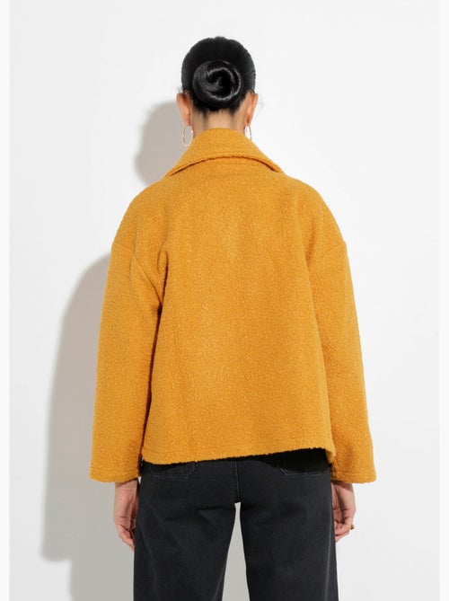 Caban court uni façon laine bouclée - Afibel - Kiabi