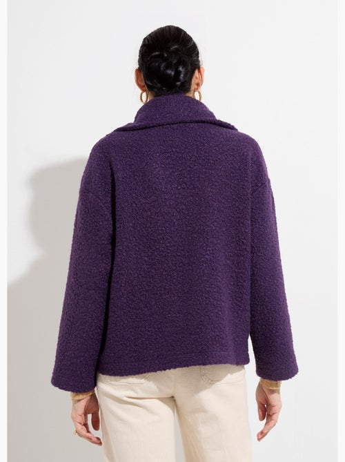 Caban court uni façon laine bouclée - Afibel - Kiabi